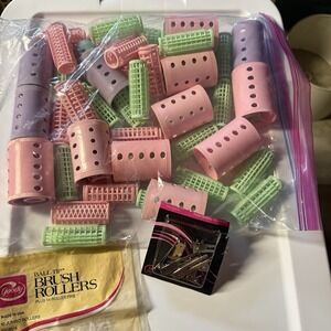 Vintage Mixed Lot Of Plastic Hair Curlers